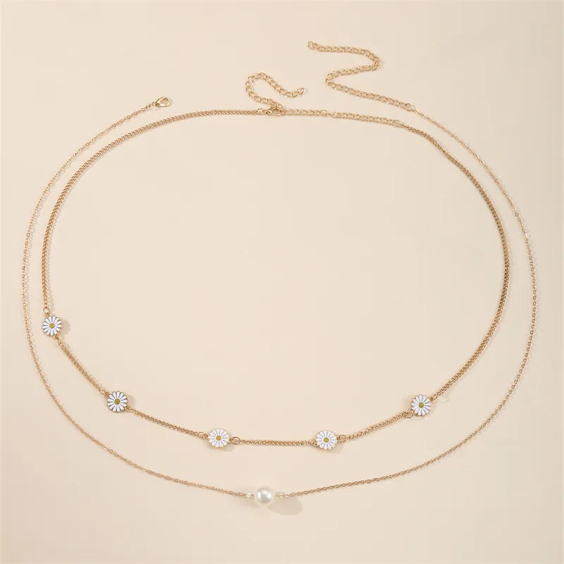 Wholesale Jewelry Elegant Simple Style Solid Color Alloy Layered Waist Chain