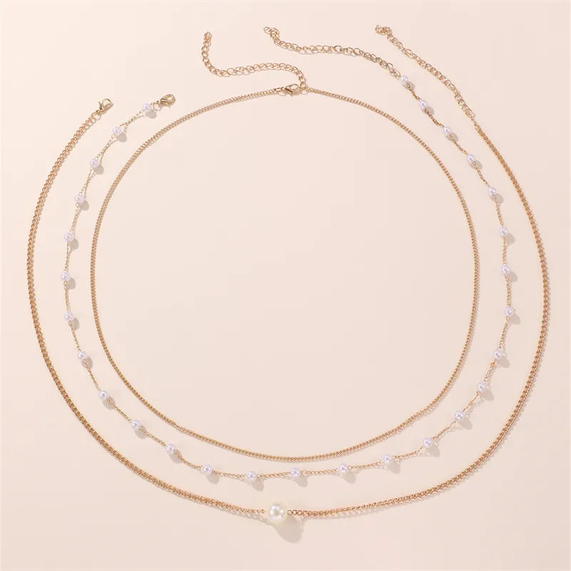 Wholesale Jewelry Elegant Simple Style Solid Color Alloy Layered Waist Chain