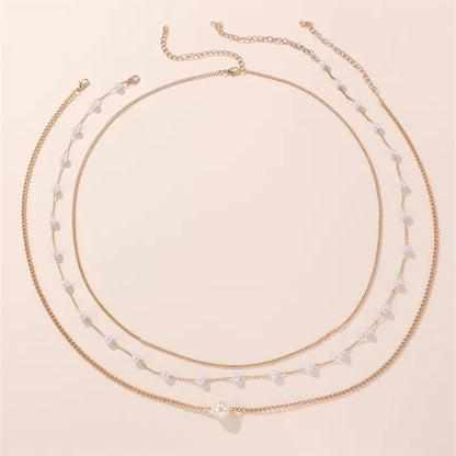 Wholesale Jewelry Elegant Simple Style Solid Color Alloy Layered Waist Chain