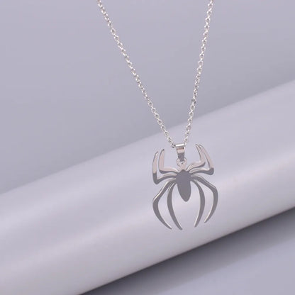 Wholesale Jewelry Elegant Simple Style Solid Color Spider 304 Stainless Steel Titanium Steel Pendant Necklace