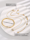 Wholesale Jewelry Elegant Solid Color 304 Stainless Steel Rhinestones 18K Gold Plated Inlay Jewelry Set