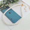 Wholesale Jewelry Elegant Solid Color Glass Copper 18K Gold Plated Necklace