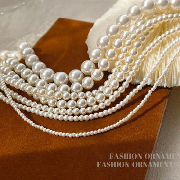 Wholesale Jewelry Elegant Streetwear Round Imitation Pearl Necklace