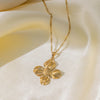 Wholesale Jewelry Elegant Vintage Style Classic Style Flower 304 Stainless Steel Plastic 18K Gold Plated Polishing Plating Earrings Necklace