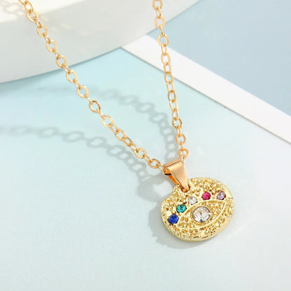 Wholesale Jewelry Fashion Eye Alloy Pendant Necklace