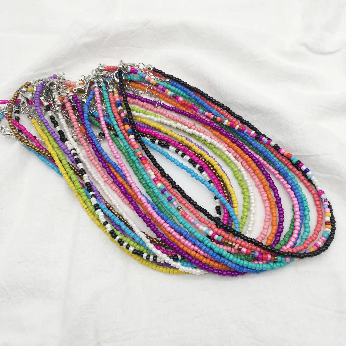 Wholesale Jewelry Ethnic Style Bohemian Classic Style Geometric Glass Beaded Necklace