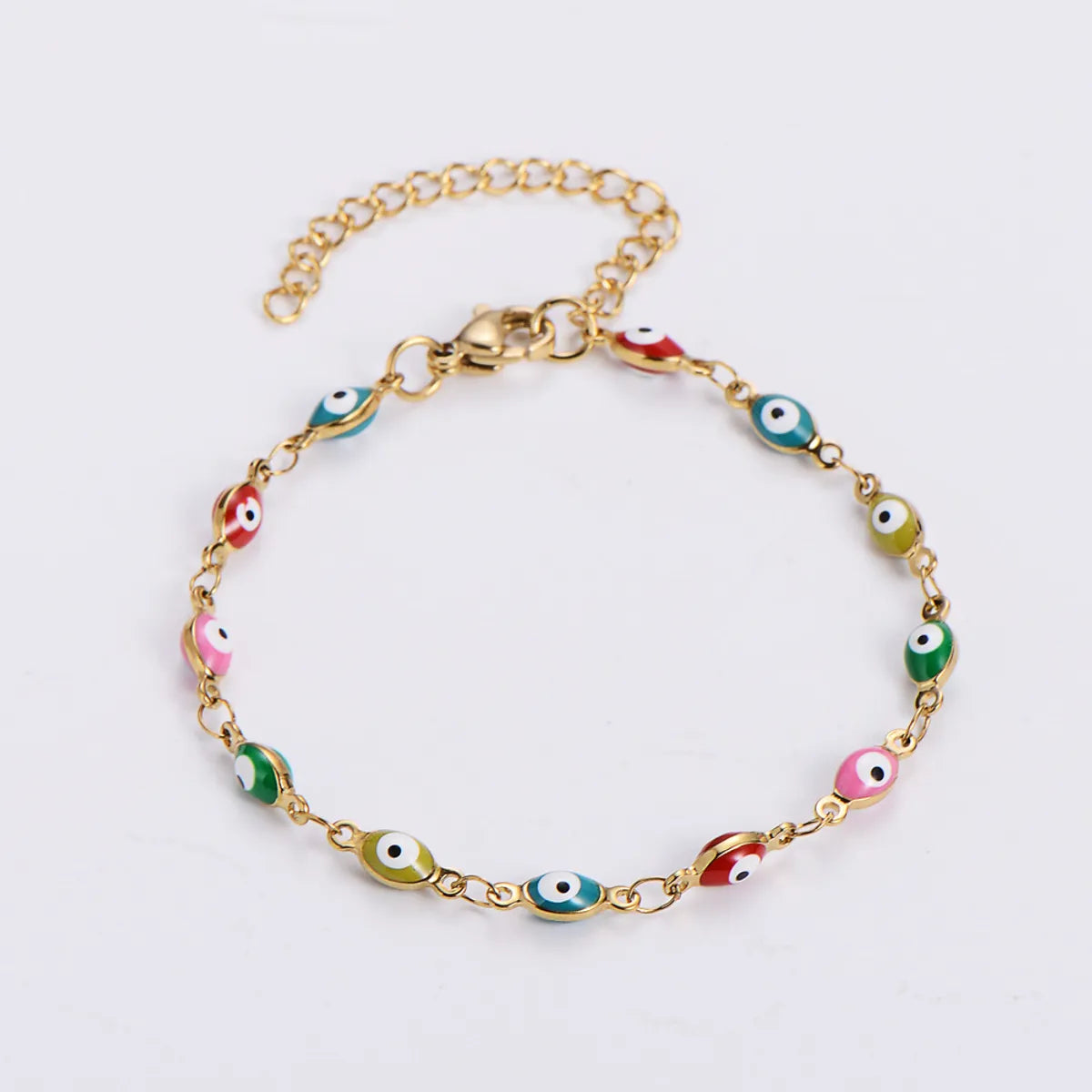 Ethnic Style Eye Titanium Steel Stoving Varnish No Inlaid Bracelets