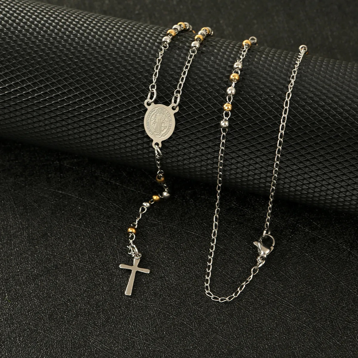 Wholesale Jewelry Ethnic Style Cross Titanium Steel Plating Necklace