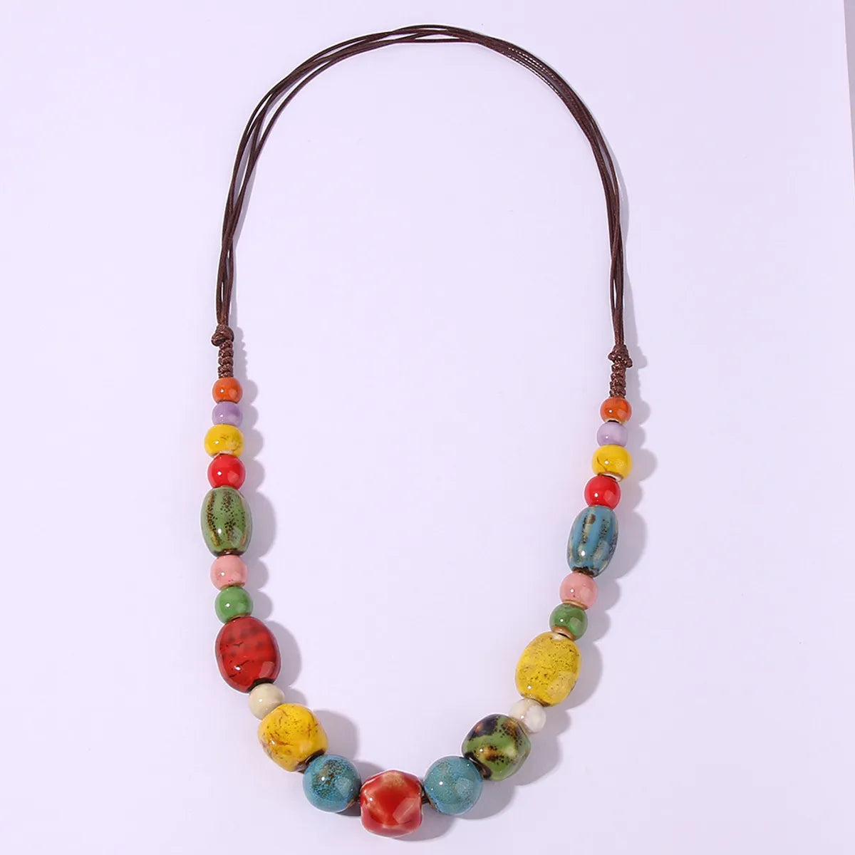 Wholesale Jewelry Ethnic Style Geometric Ceramics Long Necklace