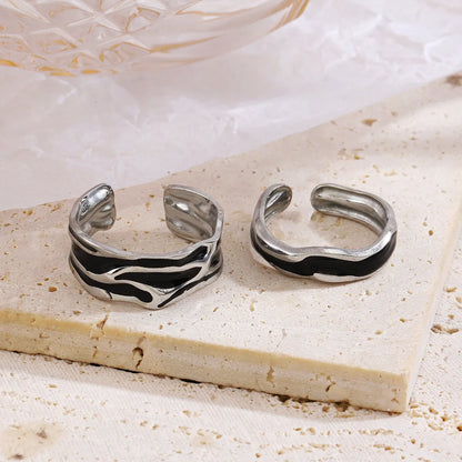 Wholesale Jewelry Ethnic Style Geometric Star Heart Shape Stainless Steel Plating Open Rings