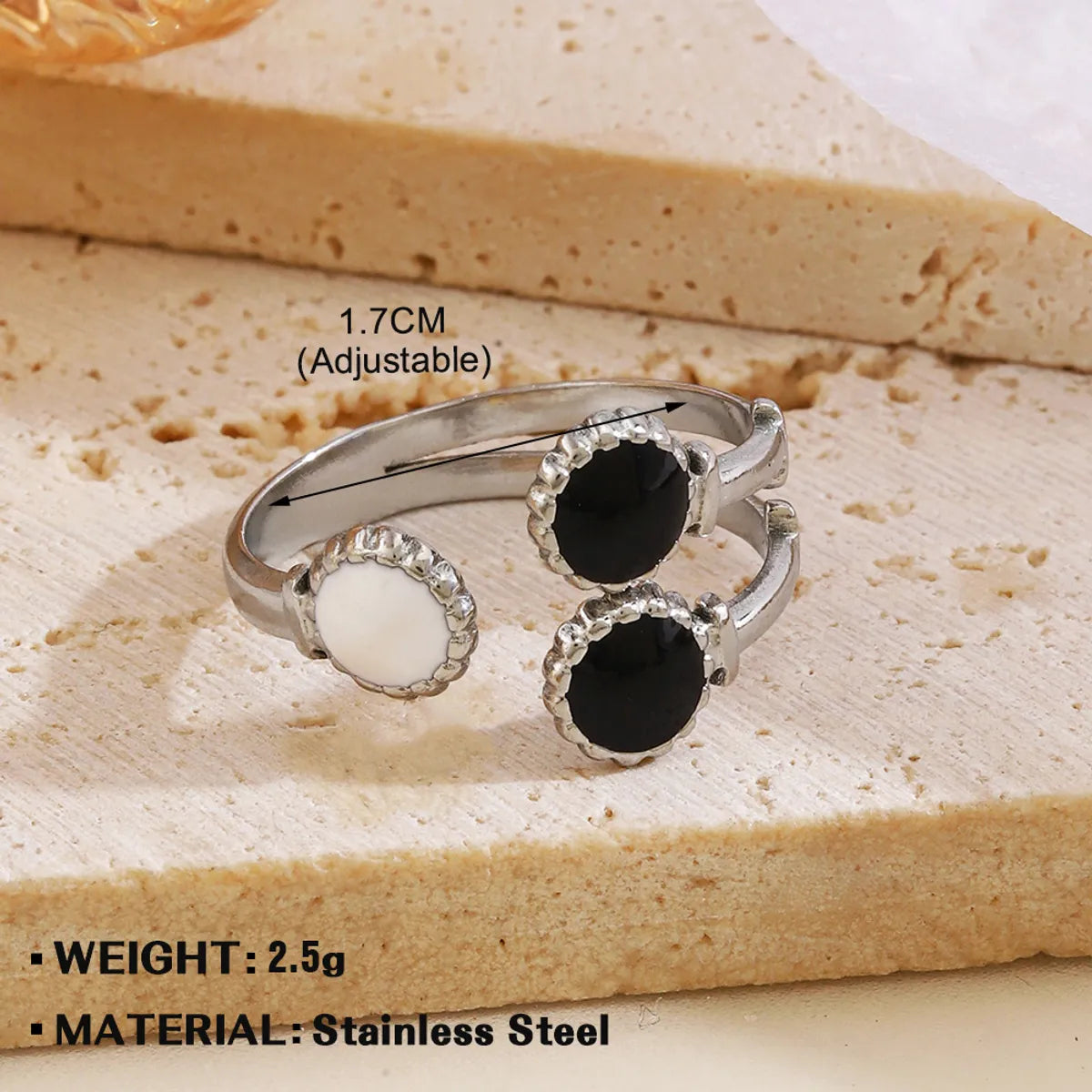 Wholesale Jewelry Ethnic Style Geometric Star Heart Shape Stainless Steel Plating Open Rings