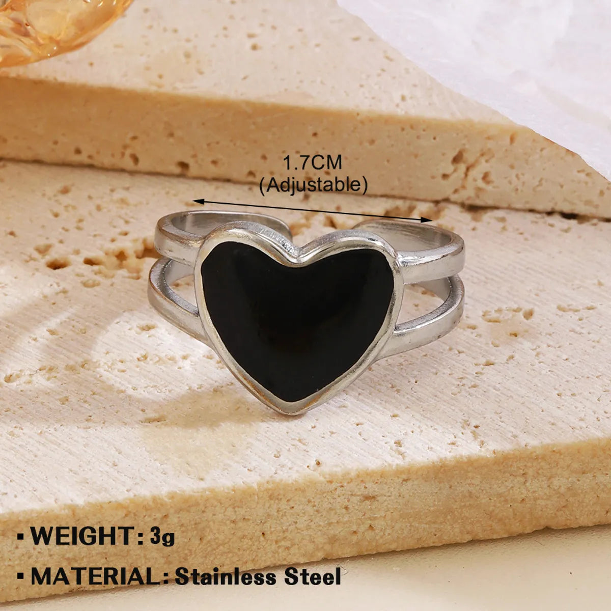 Wholesale Jewelry Ethnic Style Geometric Star Heart Shape Stainless Steel Plating Open Rings