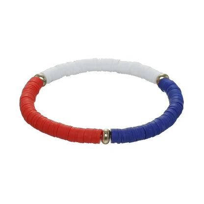 Wholesale Jewelry Ethnic Style Letter American Flag Soft Clay Bracelets