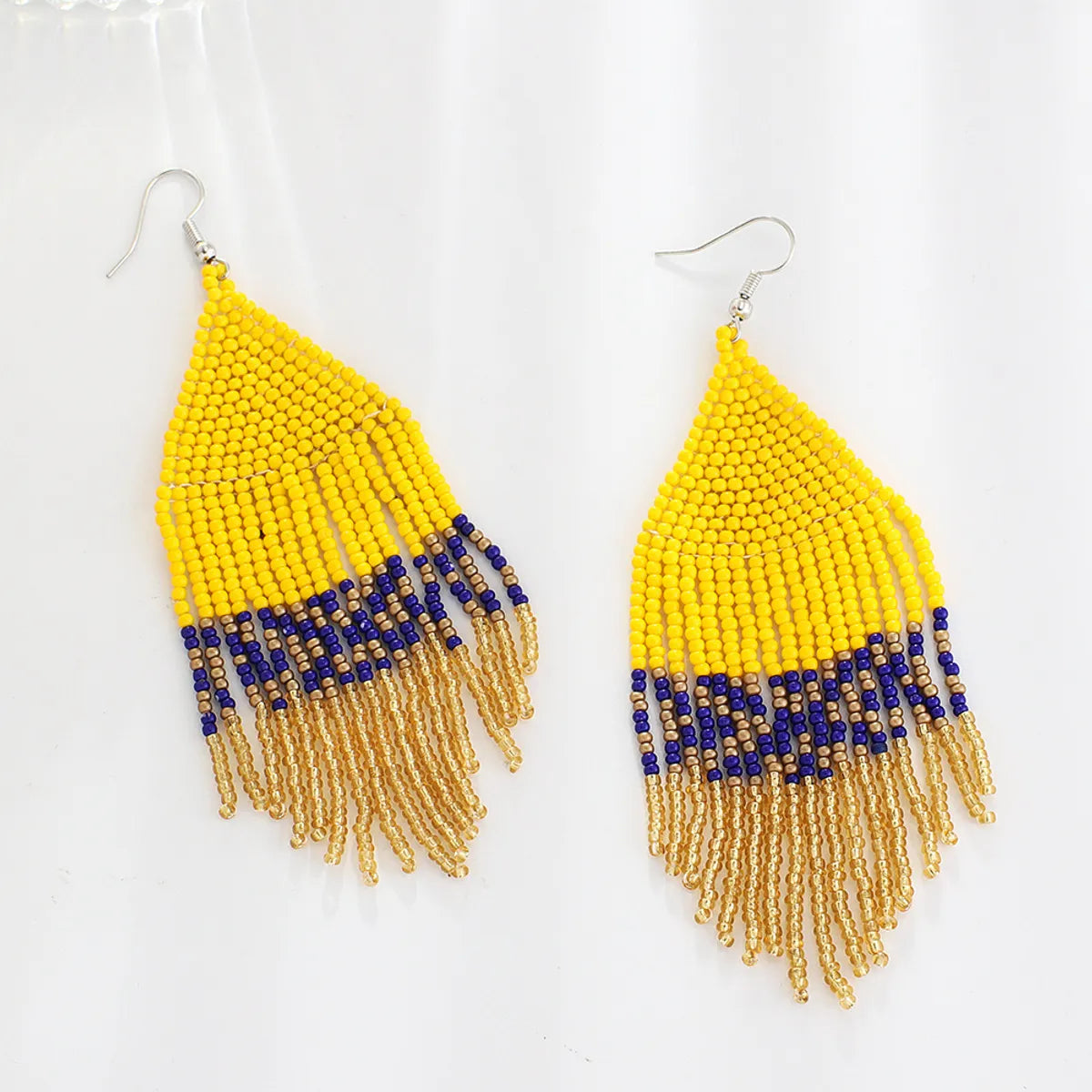 Wholesale Jewelry Ethnic Style Tassel Seed Bead Tassel Drop Earrings