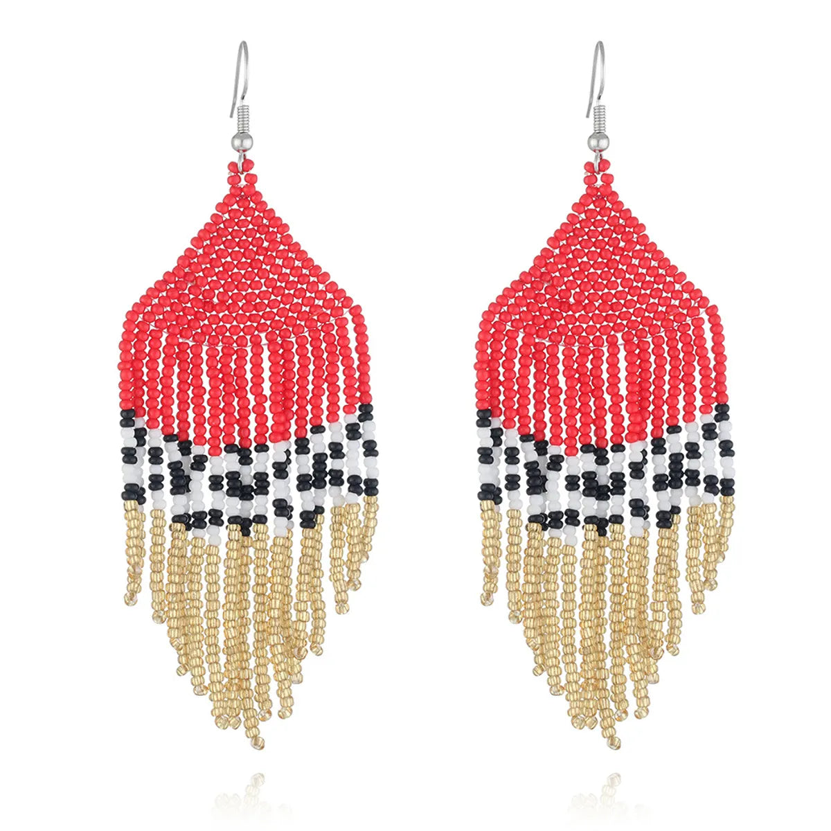 Wholesale Jewelry Ethnic Style Tassel Seed Bead Tassel Drop Earrings