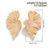 Wholesale Jewelry Exaggerated Alloy Ginkgo Leaf And Flower Pattern Earrings For Women Electroplated
