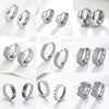 Wholesale Jewelry Exaggerated Double Row Shiny Zircon Inlaid Geometric Earrings Electroplated For Women