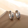 Wholesale Jewelry Exaggerated Double Row Shiny Zircon Inlaid Geometric Earrings Electroplated For Women