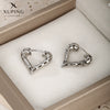 Wholesale Jewelry Exaggerated Double Row Shiny Zircon Inlaid Geometric Earrings Electroplated For Women