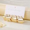 Wholesale Jewelry Exaggerated Geometric Plastic Resin Electroplated Earrings For Women