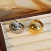 Wholesale Jewelry Exaggerated Geometric 316L Stainless Steel 18K Gold Plated Ring For Women
