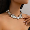 Wholesale Jewelry Exaggerated Irregular Metallic Geometric Iron Electroplated Clavicle Necklace For Women