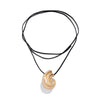 Wholesale Jewelry Exaggerated Metal Alloy Pendant Necklace With Geometric Pattern And Electroplating Treatment