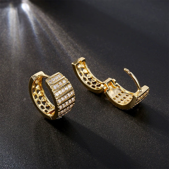 Wholesale Jewelry Exaggerated Metal Retro Creative Geometric Electroplated Women's Earrings Ear Clip