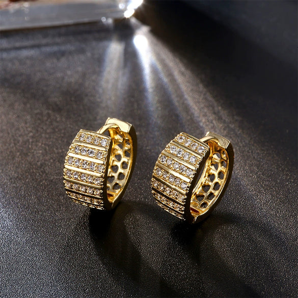 Wholesale Jewelry Exaggerated Metal Retro Creative Geometric Electroplated Women's Earrings Ear Clip