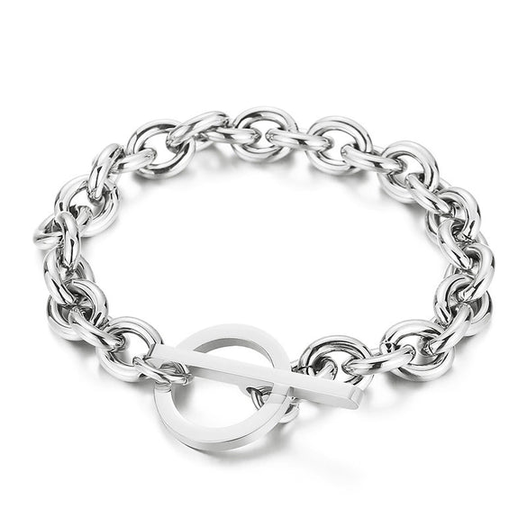 Wholesale Jewelry Exaggerated Personality Metal O Chain Titanium Steel Electroplated Unisex Jewelry Set