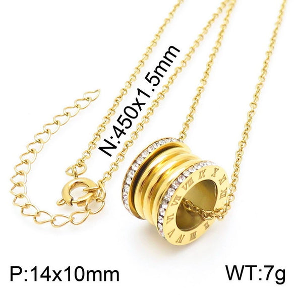 Wholesale Jewelry Exaggerated Personality Metal O Chain Titanium Steel Electroplated Unisex Jewelry Set