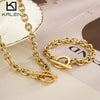 Wholesale Jewelry Exaggerated Personality Metal O Chain Titanium Steel Electroplated Unisex Jewelry Set