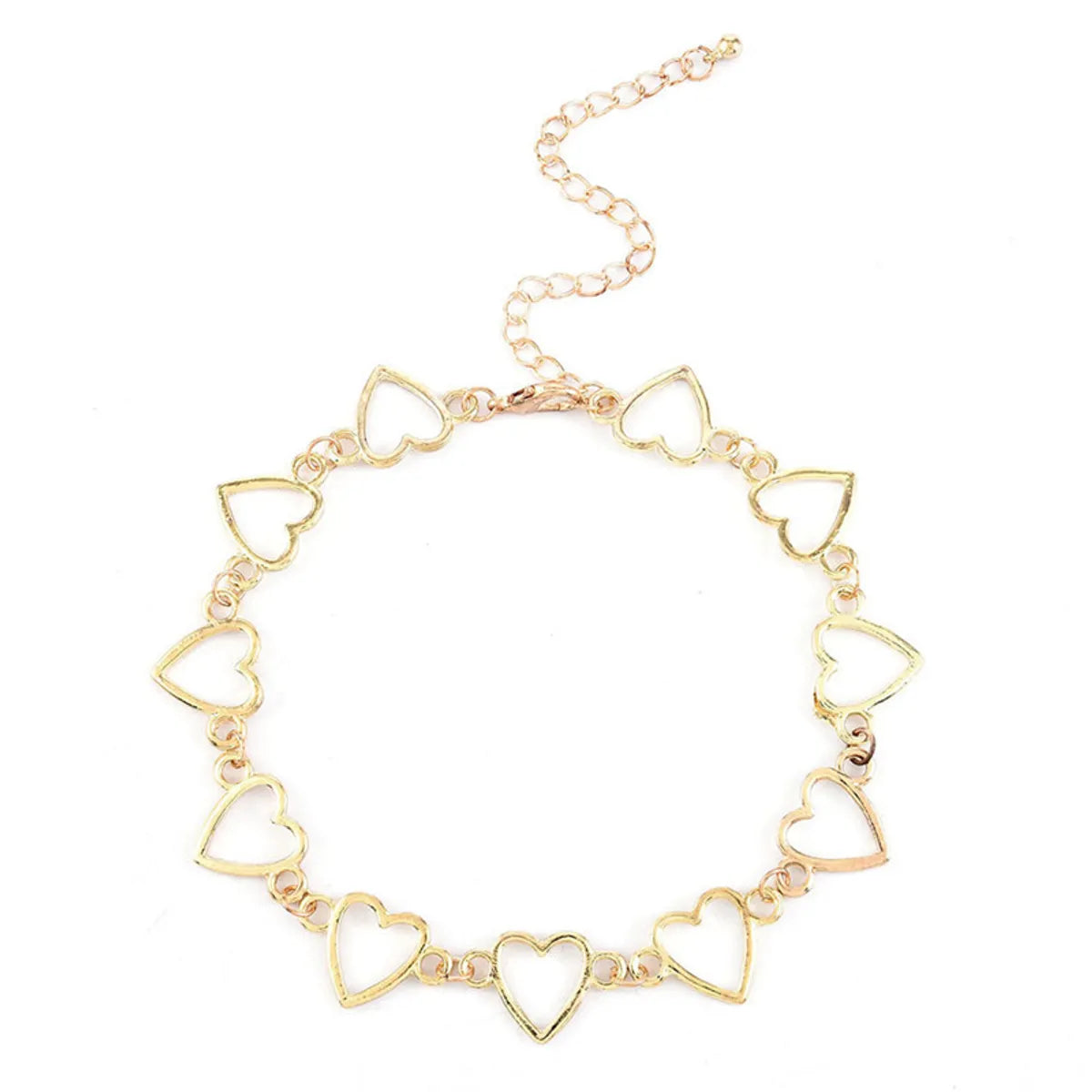 Wholesale Jewelry Exaggerated Simple Style Heart Shape Alloy Choker