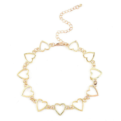 Wholesale Jewelry Exaggerated Simple Style Heart Shape Alloy Choker