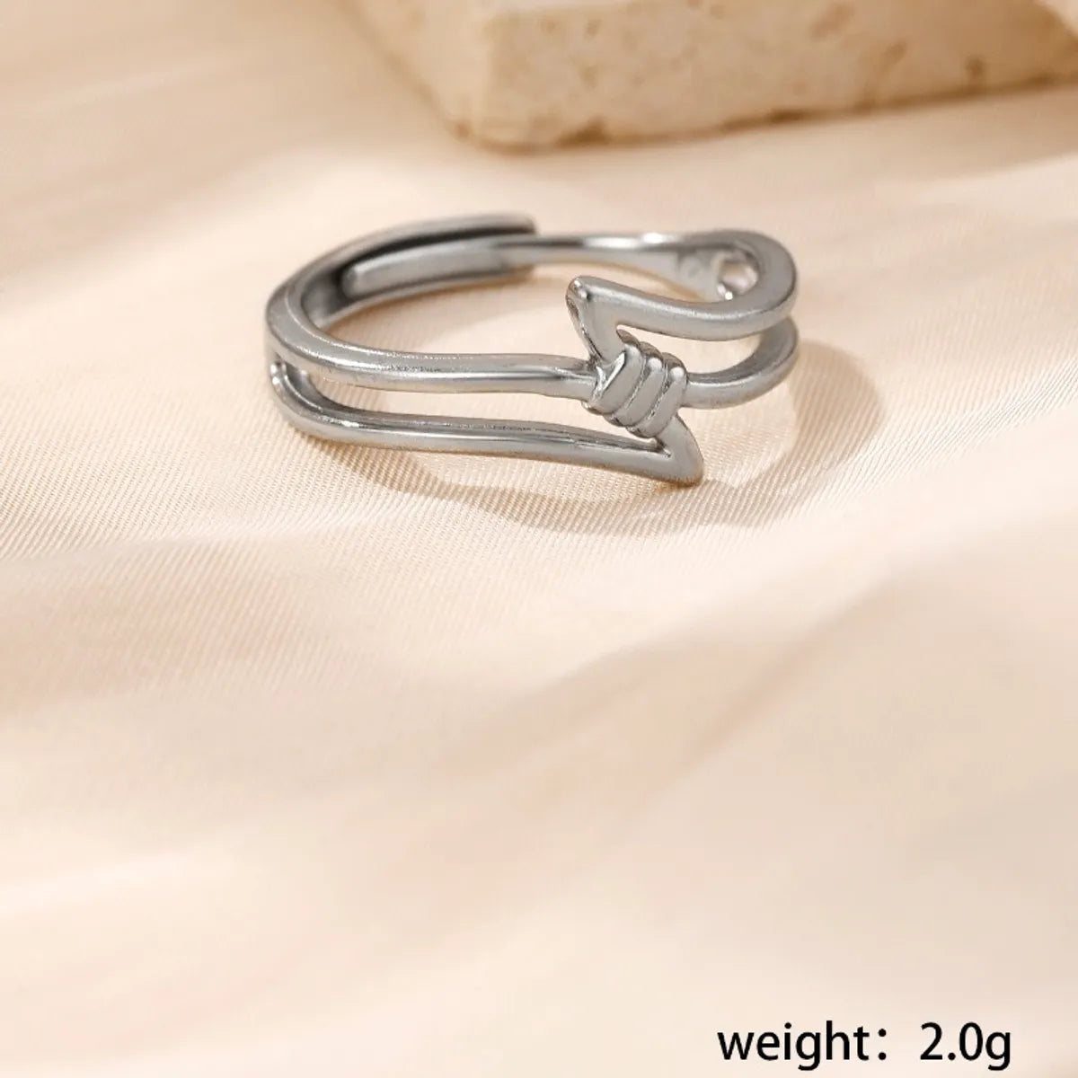 Wholesale Jewelry Exaggerated Simple Style Solid Color Geometric Ball Wings 304 Stainless Steel Open Rings