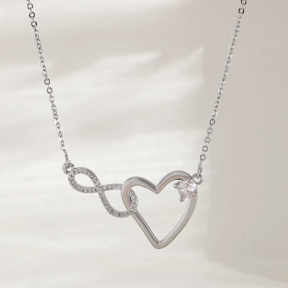 Wholesale Jewelry Fairy Style Heart Shaped Copper Electroplated Pendant Necklace For Women