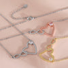 Wholesale Jewelry Fairy Style Heart Shaped Copper Electroplated Pendant Necklace For Women