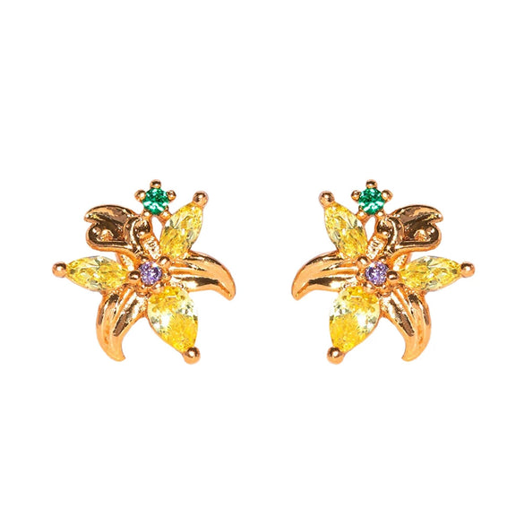 Wholesale Jewelry Fashion Cartoon Characters S925 Silver And Copper Earrings Set With Microinlaid Zircon For Women