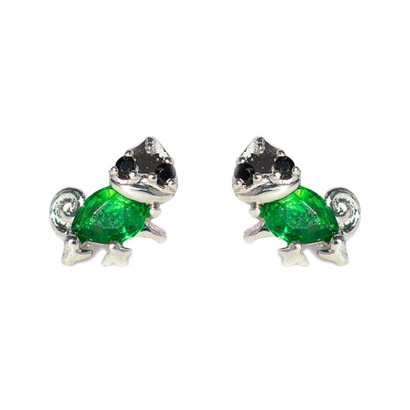 Wholesale Jewelry Fashion Cartoon Characters S925 Silver And Copper Earrings Set With Microinlaid Zircon For Women