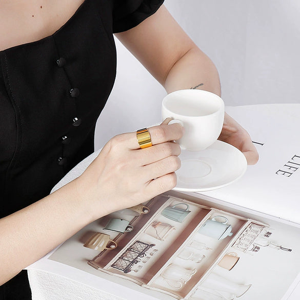 Wholesale Jewelry Fashion Casual Titanium Steel Ring Electroplated Unisex Accessories