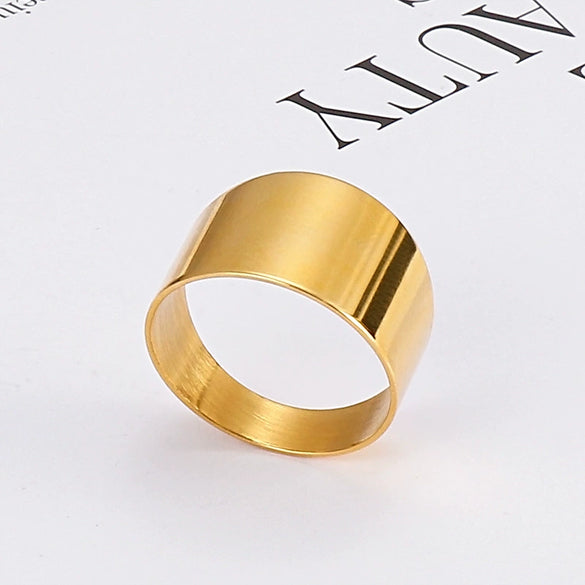 Wholesale Jewelry Fashion Casual Titanium Steel Ring Electroplated Unisex Accessories