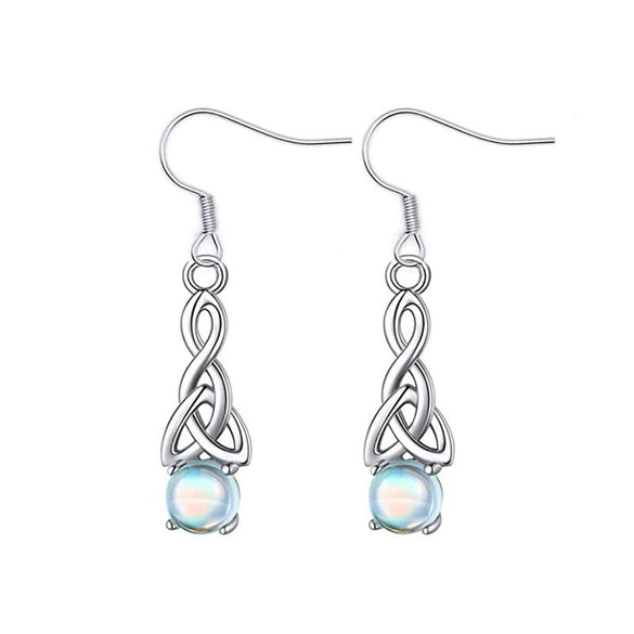 Wholesale Jewelry Fashion Copper Mixed Gem Inlay Zircon Dropshaped Ochain Ear Hook Necklace And Earrings Set