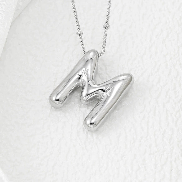 Wholesale Jewelry Fashion Copper Plated Alphabet Pendant Hip Hop Necklace