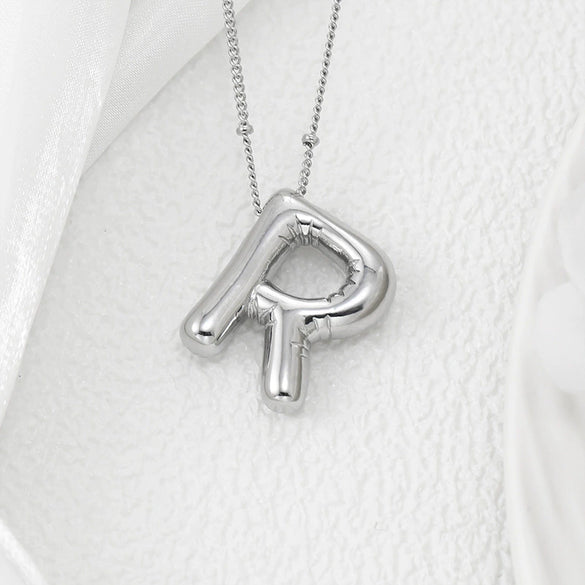 Wholesale Jewelry Fashion Copper Plated Alphabet Pendant Hip Hop Necklace