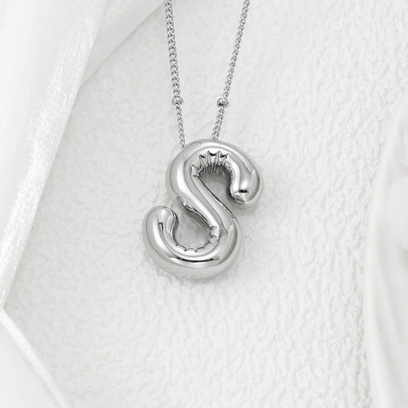 Wholesale Jewelry Fashion Copper Plated Alphabet Pendant Hip Hop Necklace