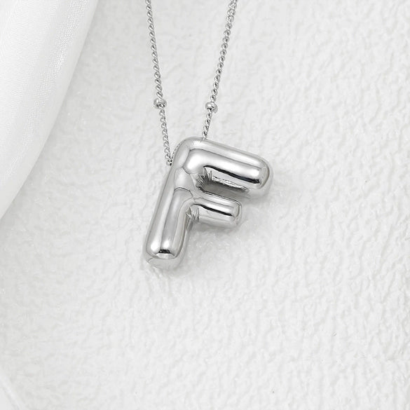 Wholesale Jewelry Fashion Copper Plated Alphabet Pendant Hip Hop Necklace