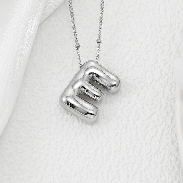 Wholesale Jewelry Fashion Copper Plated Alphabet Pendant Hip Hop Necklace