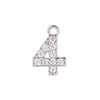 Wholesale Jewelry Fashion Digital Brass Goldplated Inlaid Zircon Pendant Necklace Accessories