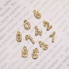 Wholesale Jewelry Fashion Digital Brass Goldplated Inlaid Zircon Pendant Necklace Accessories