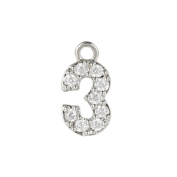 Wholesale Jewelry Fashion Digital Brass Goldplated Inlaid Zircon Pendant Necklace Accessories